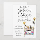 Lässiges Skript Bar Abschluss Einladung (Vorne/Hinten)