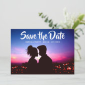 Lässiges Skript--Foto Einladung (Stehend Vorderseite)