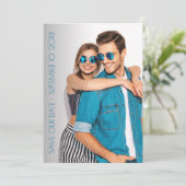 Lässiges Skript-Foto Hochzeit speichern Sie das Da Save The Date (Stehend Vorderseite)