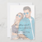 Lässiges Skript-Foto Hochzeit speichern Sie das Da Save The Date (Rückseite)