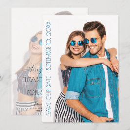 Lässiges Skript-Foto Hochzeit speichern Sie das Da Save The Date