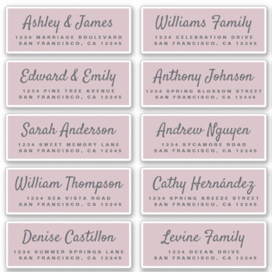 Lässiges Skript-Gästeschrift Aufkleber (Vorderseite)