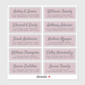 Lässiges Skript-Gästeschrift Aufkleber (Blatt)