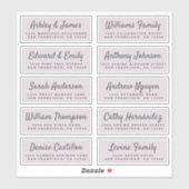 Lässiges Skript-Gästeschrift Aufkleber (Blatt)