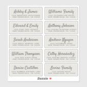 Lässiges Skript-Gästeschrift Aufkleber (Blatt)