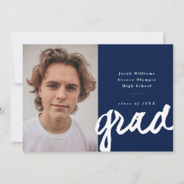 Lässiges Skript Grad | Einfaches Foto Abschluss Ankündigung