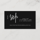 Lässiges Skript moderne Schwarze Hochzeit online u Begleitkarte (Vorderseite)