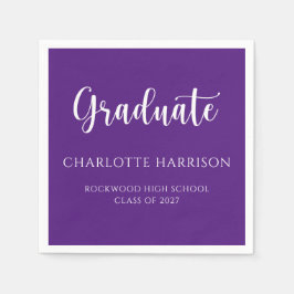 Lässiges Skript Modernes Abschluss Papier Napkins Serviette