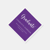 Lässiges Skript Modernes Abschluss Papier Napkins Serviette (Ecke)