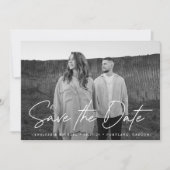 Lässiges Skript Salbeigrün Foto Save The Date (Vorderseite)