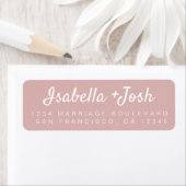 Lässiges Skript Silver Pink Hochzeitstil Rücksende (Insitu)