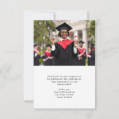 Lässiges Skript und Foto | ABSCHLUSS Dankeskarte (Rückseite)