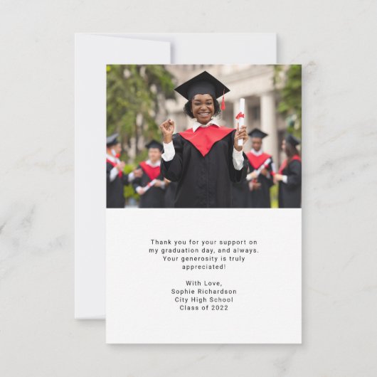 Lässiges Skript und Foto | ABSCHLUSS Dankeskarte