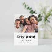 Lässiges Skript und Foto | Ankündigung der Beförde Postkarte (Stehend Vorderseite)