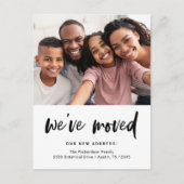 Lässiges Skript und Foto | Ankündigung der Beförde Postkarte (Vorderseite)