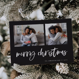 Lässiges Skript Zwei Foto Grid | Frohe Weihnachten