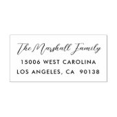 Lässiges Skriptbenutzerdefiniertes Rücksendeadress Gummistempel (Prägung)