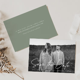 Lässiges Skriptformat-Foto Save The Date