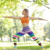 Lässiges Strip Muster Yoga Workout Leggings