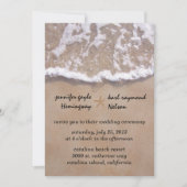 Lässiges Thema Hochzeit am Strand Einladung (Vorderseite)