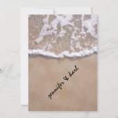 Lässiges Thema Hochzeit am Strand Einladung (Rückseite)