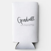 Lässiges Trendskript Schwarz & Weiß Abschluss Selters Dosenkühler (Vorderseite)