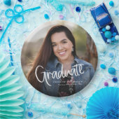 Lässiges Trendy Script Abschluss Foto Pappteller (Party)