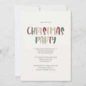 Lässiges und buntes Weihnachtsfest Party Einladung (Vorderseite)