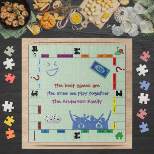 Lässiges und lustiges Familienbrettspiel-Rätsel Puzzle