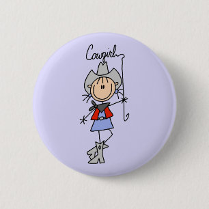 Lasso-Cowgirl-T-Shirts und Geschenke Button