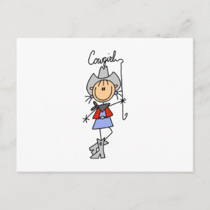 Lasso-Cowgirl-T-Shirts und Geschenke Postkarte