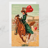 Lasso mein Herz Vintag Valentine Briefpapier (Vorne/Hinten)