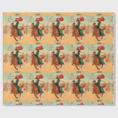 Lasso mein Herz Vintag Valentine Geschenkpapier (Flach)