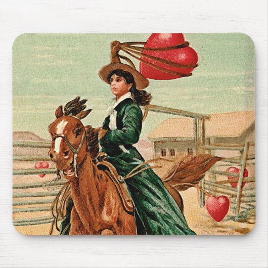Lasso mein Herz Vintag Valentine Mousepad (Vorne)