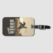 Lasso Roping Roundup ADD NAME Western Rodeo Show Gepäckanhänger (Vorderseite (Horizontal))