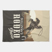 Lasso Roping Roundup ADD NAME Western Rodeo Show Geschirrtuch (Horizontal)