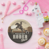 Lasso Roping Roundup ADD NAME Western Rodeo Show Pappteller (Party)