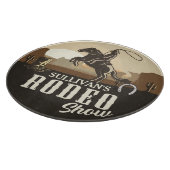 Lasso Roping Roundup ADD NAME Western Rodeo Show Schneidebrett (Ecke)