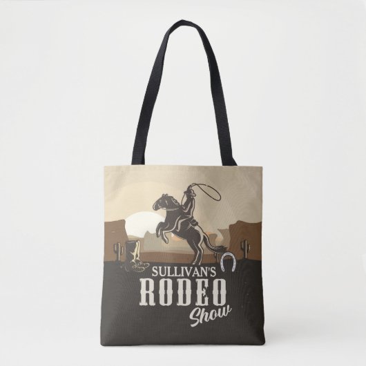 Lasso Roping Roundup ADD NAME Western Rodeo Show Tasche (Vorderseite)