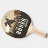 Lasso Roping Roundup ADD NAME Western Rodeo Show Tischtennis Schläger (Seitenansicht)