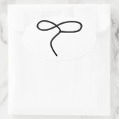 Lasso Seil Ovaler Aufkleber (Tasche)