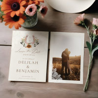 Lasso the Date Watercolor Floral Western Horseshoe