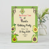 "Lass's Avo-Celebrate! Birthday Bash Einladung (Stehend Vorderseite)