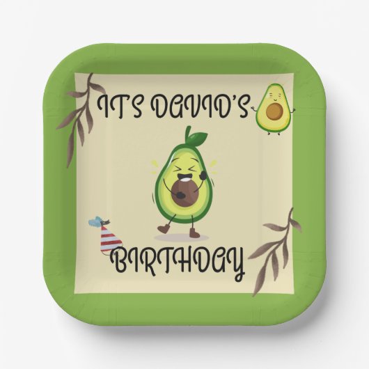 "Lass's Avo-Celebrate! Birthday Bash" Plate Pappteller (Vorderseite)