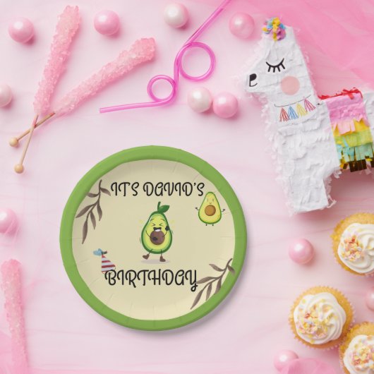 "Lass's Avo-Celebrate! Birthday Bash" Plate Pappteller (Party)
