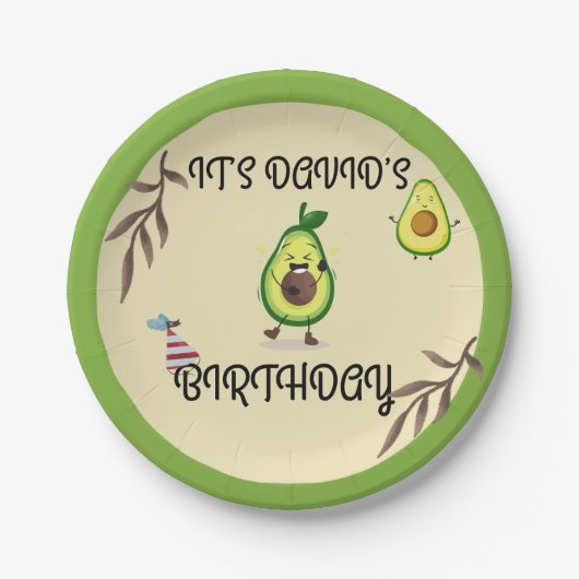 "Lass's Avo-Celebrate! Birthday Bash" Plate Pappteller (Vorderseite)