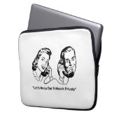 Lass's Behalt Unser Netzwerk Private Humors Tech Laptopschutzhülle (Vorderseite Links)