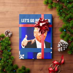 LASS'S BRANDON CHRISTMAS TRUMP Wrapping Paper Geschenkpapier