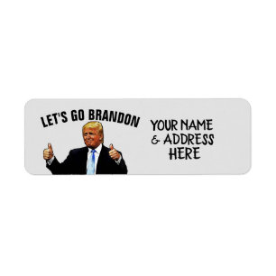 LASS'S BRANDON TRUMP-RÜCKSENDEADRESSEN-AUFKLEBER G