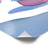 Lass's Build a Snowman | Wasserfarbene Winterfarbe Poster (Ecke)